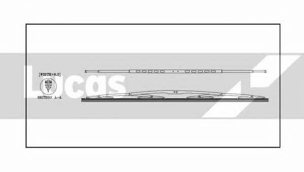 Lucas Electrical LLWHDS20 Frame wiper blade 500 mm (20") LLWHDS20: Buy near me in Poland at 2407.PL - Good price!