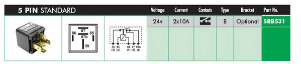 Lucas Electrical SRB531 Реле SRB531: Отличная цена - Купить в Польше на 2407.PL!