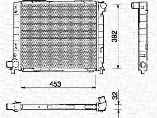 Magneti marelli 350213111000 Radiator, engine cooling 350213111000: Buy near me in Poland at 2407.PL - Good price!