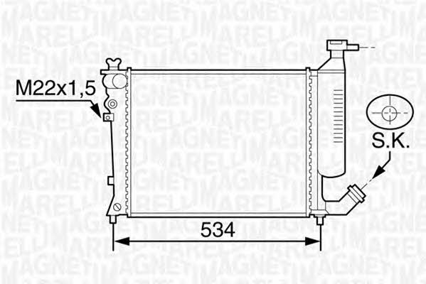 Magneti marelli 350213118900 Chłodnica, układ chłodzenia silnika 350213118900: Dobra cena w Polsce na 2407.PL - Kup Teraz!