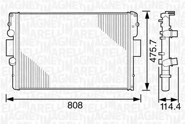 Magneti marelli 350213120900 Radiator, engine cooling 350213120900: Buy near me in Poland at 2407.PL - Good price!