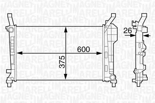 Magneti marelli 350213126200 Radiator, engine cooling 350213126200: Buy near me at 2407.PL in Poland at an Affordable price!