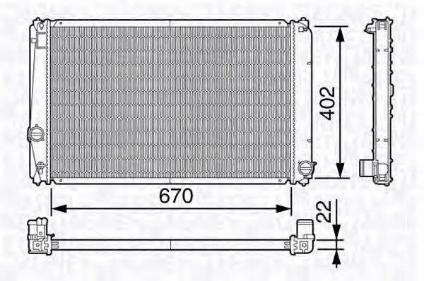 Magneti marelli 350213137900 Радіатор охолодження двигуна 350213137900: Приваблива ціна - Купити у Польщі на 2407.PL!