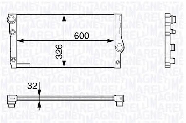 Magneti marelli 350213140600 Радіатор охолодження двигуна 350213140600: Приваблива ціна - Купити у Польщі на 2407.PL!