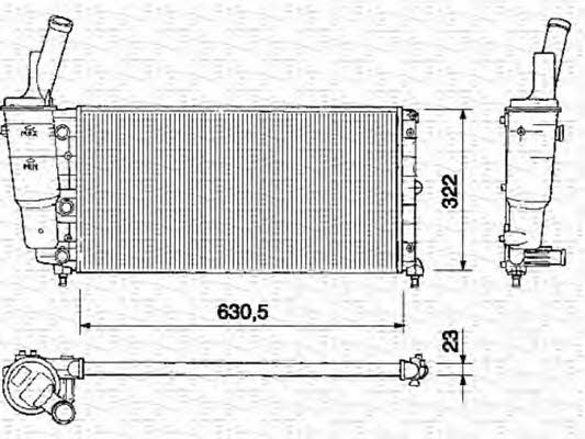 Magneti marelli 350213161000 Радиатор охлаждения двигателя 350213161000: Отличная цена - Купить в Польше на 2407.PL!