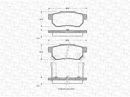 Magneti marelli 363702160861 Гальмівні колодки, комплект 363702160861: Приваблива ціна - Купити у Польщі на 2407.PL!