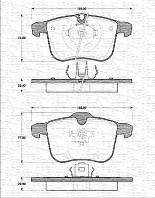 Magneti marelli 363702161282 Brake Pad Set, disc brake 363702161282: Buy near me in Poland at 2407.PL - Good price!