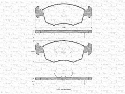 Magneti marelli 363702160026 Brake Pad Set, disc brake 363702160026: Buy near me in Poland at 2407.PL - Good price!