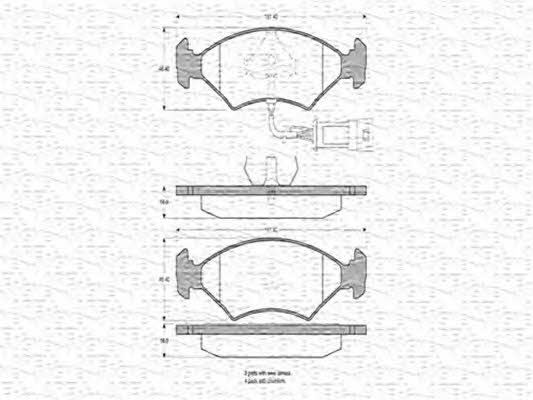 Magneti marelli 363702160194 Гальмівні колодки, комплект 363702160194: Приваблива ціна - Купити у Польщі на 2407.PL!