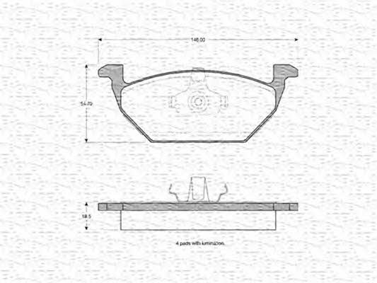 Magneti marelli 363702160330 Гальмівні колодки, комплект 363702160330: Приваблива ціна - Купити у Польщі на 2407.PL!