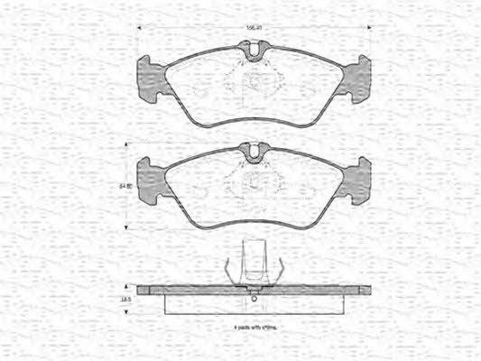 Magneti Marelli 363702160397 Scheibenbremsbeläge, Set 363702160397: Kaufen Sie zu einem guten Preis in Polen bei 2407.PL!