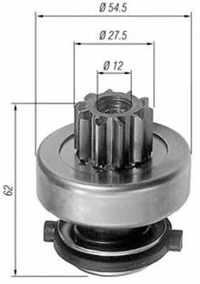 Freilaufgetriebe, starter Magneti marelli 940113020193