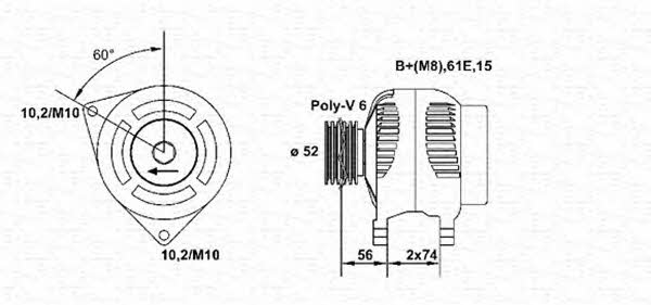 Magneti marelli 943355067010 Генератор 943355067010: Приваблива ціна - Купити у Польщі на 2407.PL!