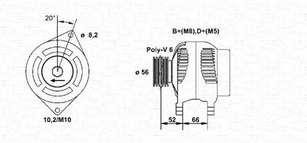 Magneti marelli 943356964010 Alternator 943356964010: Buy near me in Poland at 2407.PL - Good price!