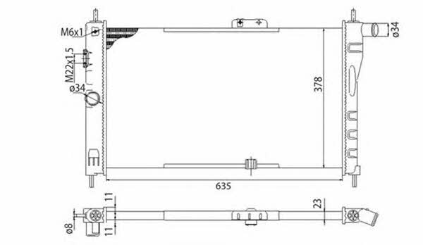 Magneti marelli 350213326003 Chłodnica, układ chłodzenia silnika 350213326003: Dobra cena w Polsce na 2407.PL - Kup Teraz!