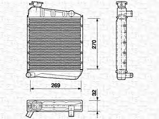 Magneti marelli 350213410000 Radiator, engine cooling 350213410000: Buy near me at 2407.PL in Poland at an Affordable price!