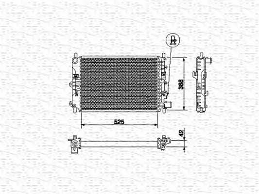 Magneti marelli 350213495000 Radiator, engine cooling 350213495000: Buy near me in Poland at 2407.PL - Good price!