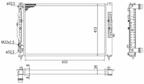 Magneti marelli 350213712003 Радиатор охлаждения двигателя 350213712003: Отличная цена - Купить в Польше на 2407.PL!