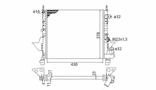 Magneti marelli 350213718003 Радіатор охолодження двигуна 350213718003: Приваблива ціна - Купити у Польщі на 2407.PL!