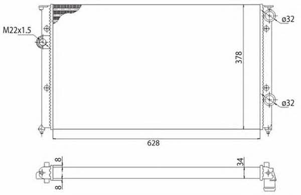 Magneti marelli 350213810003 Радіатор охолодження двигуна 350213810003: Приваблива ціна - Купити у Польщі на 2407.PL!