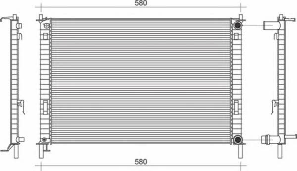 Magneti marelli 350213916000 Radiator, engine cooling 350213916000: Buy near me in Poland at 2407.PL - Good price!