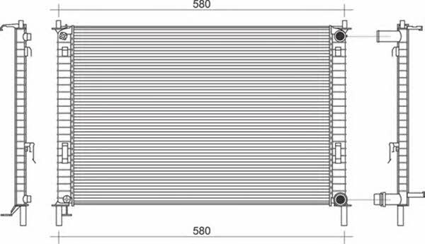 Magneti marelli 350213919000 Radiator, engine cooling 350213919000: Buy near me at 2407.PL in Poland at an Affordable price!