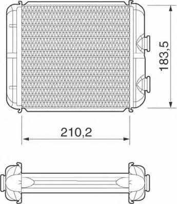 Magneti marelli 350218216000 Радіатор опалювача салону 350218216000: Приваблива ціна - Купити у Польщі на 2407.PL!