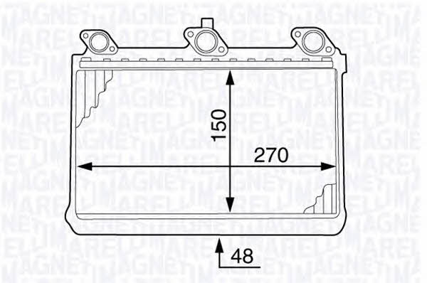 Magneti marelli 350218348000 Радиатор отопителя салона 350218348000: Отличная цена - Купить в Польше на 2407.PL!