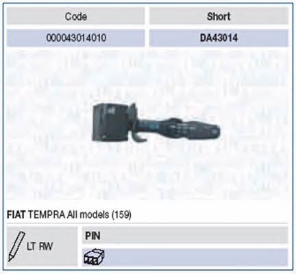 Magneti marelli 000043014010 Przełącznik podkierownicowy 000043014010: Dobra cena w Polsce na 2407.PL - Kup Teraz!