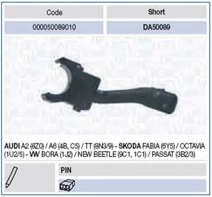 Magneti marelli 000050089010 Stalk switch 000050089010: Buy near me in Poland at 2407.PL - Good price!