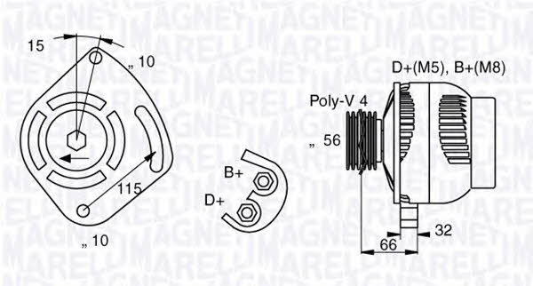 Magneti marelli 063377012010 Alternator 063377012010: Buy near me at 2407.PL in Poland at an Affordable price!