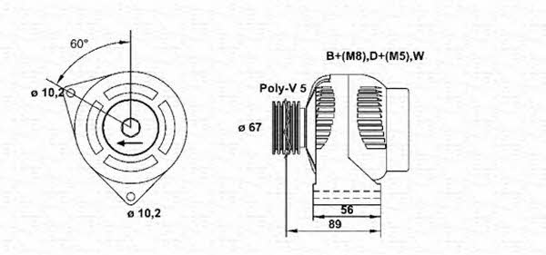 Magneti marelli 943356310010 Alternator 943356310010: Buy near me at 2407.PL in Poland at an Affordable price!