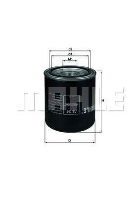 Mahle/Knecht AL 24 Moisture dryer filter AL24: Buy near me in Poland at 2407.PL - Good price!