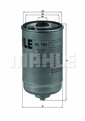 Fuel filter Mahle/Knecht KC 102