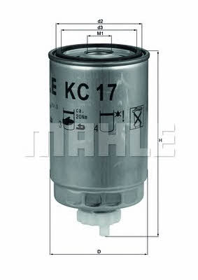 Mahle/Knecht KC 17D Топливный фильтр KC17D: Отличная цена - Купить в Польше на 2407.PL!