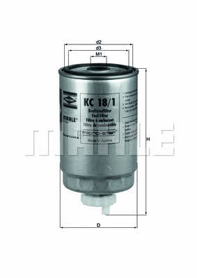 Mahle/Knecht KC 18/1 Топливный фильтр KC181: Отличная цена - Купить в Польше на 2407.PL!