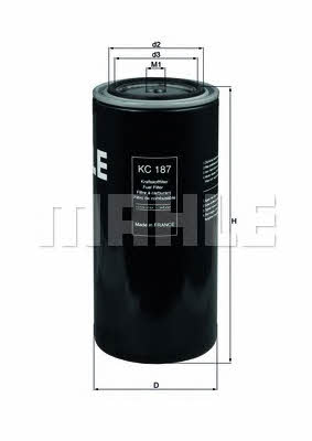 Mahle/Knecht KC 187 Fuel filter KC187: Buy near me at 2407.PL in Poland at an Affordable price!