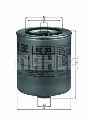 Mahle/Knecht KC 33 Fuel filter KC33: Buy near me in Poland at 2407.PL - Good price!