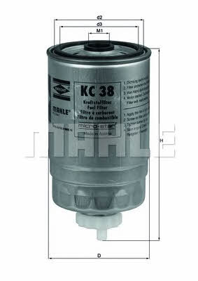 Mahle/Knecht KC 38 Топливный фильтр KC38: Отличная цена - Купить в Польше на 2407.PL!
