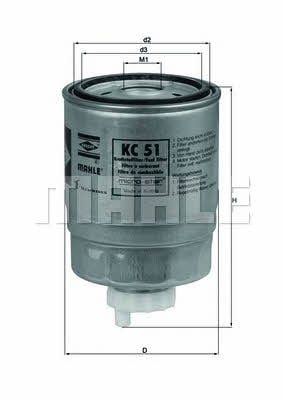 Mahle/Knecht KC 51 Fuel filter KC51: Buy near me in Poland at 2407.PL - Good price!