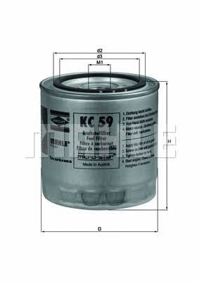 Mahle/Knecht KC 59 Fuel filter KC59: Buy near me in Poland at 2407.PL - Good price!