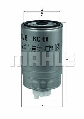 Mahle/Knecht KC 68 Топливный фильтр KC68: Отличная цена - Купить в Польше на 2407.PL!