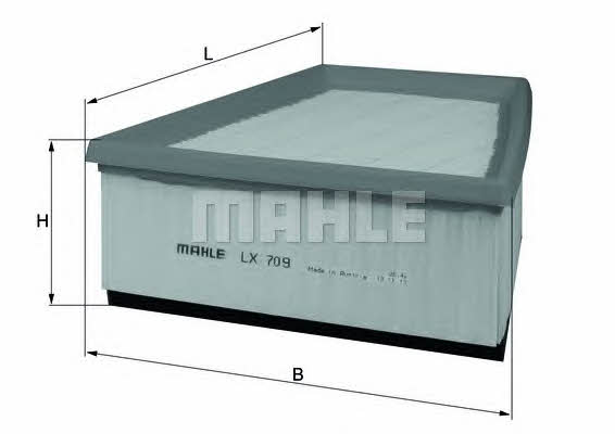 Mahle/Knecht LX 709 Air filter LX709: Buy near me in Poland at 2407.PL - Good price!