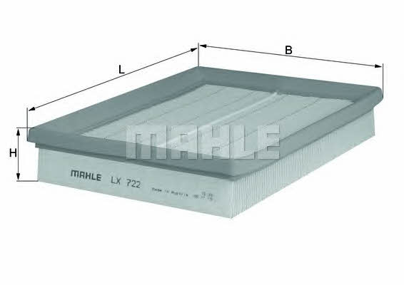 Mahle/Knecht LX 722 Air filter LX722: Buy near me in Poland at 2407.PL - Good price!