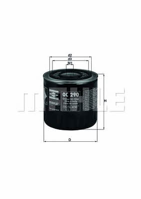 Mahle/Knecht OC 290 Oil Filter OC290: Buy near me in Poland at 2407.PL - Good price!
