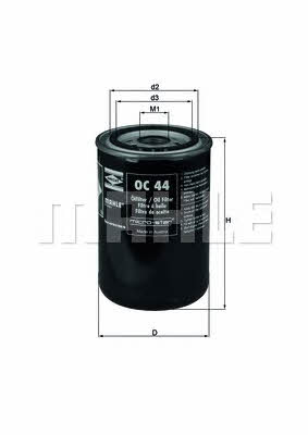 Mahle/Knecht OC 44 Oil Filter OC44: Buy near me in Poland at 2407.PL - Good price!