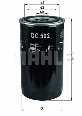 Oil Filter Mahle&#x2F;Knecht OC 502