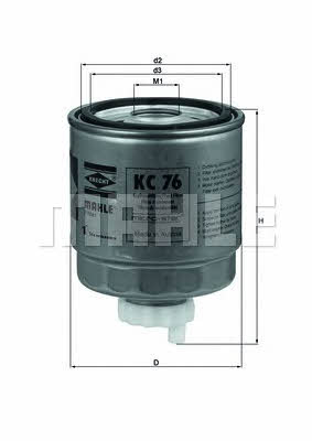Mahle/Knecht KC 76 Fuel filter KC76: Buy near me in Poland at 2407.PL - Good price!