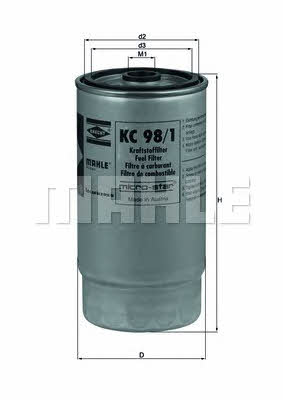 Mahle/Knecht KC 98/1 Топливный фильтр KC981: Отличная цена - Купить в Польше на 2407.PL!