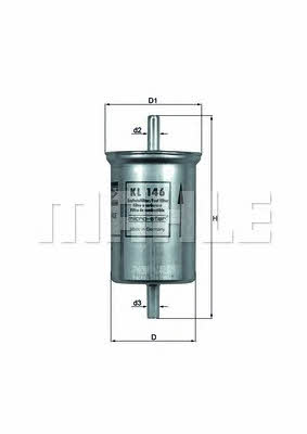 Mahle/Knecht KL 146 Fuel filter KL146: Buy near me in Poland at 2407.PL - Good price!